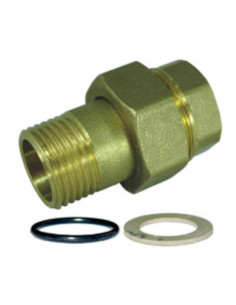 Conector recto con junta tórica 20x27 (3/4") macho hembra...