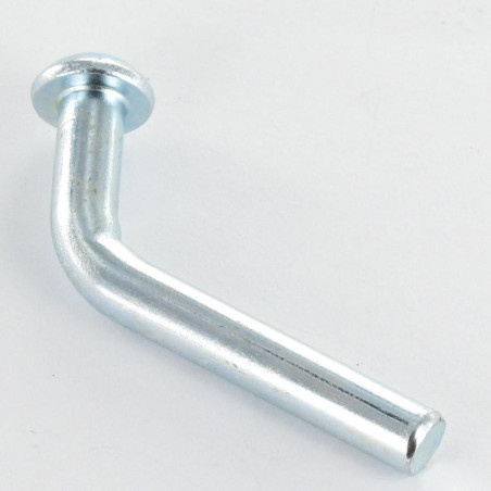 1 x Perno de seguridad para estantes y estanterías cabeza redonda 6X45 Acero cincado blanco
