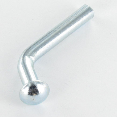 1 x Perno de seguridad para estantes y estanterías cabeza redonda 6X45 Acero cincado blanco