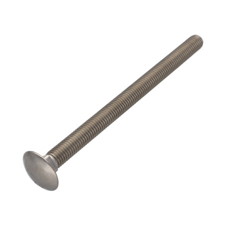 1 x Cabeza redonda cuello cuadrado Inoxidable A2 M10X130 roscado parcial