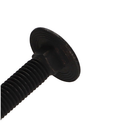 1 x Cabeza redonda cuello cuadrado Inoxidable A2 M8X80 Negro roscado parcial
