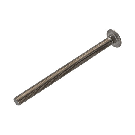 1 x Cabeza redonda cuello cuadrado Inoxidable A2 M10X150 roscado parcial
