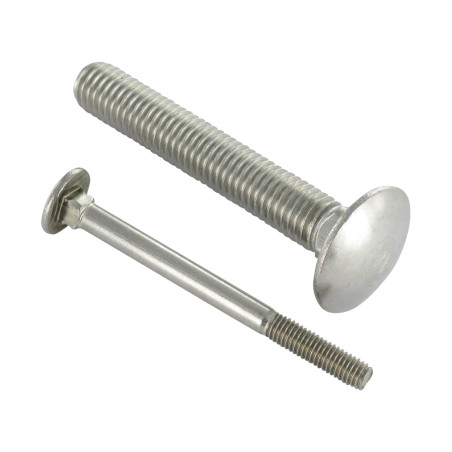 1 x Cabeza redonda cuello cuadrado Inoxidable A2 M6X12 roscado total