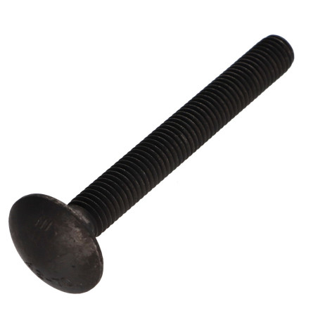 1 x Cabeza redonda cuello cuadrado Inoxidable A2 M8X70 Negro roscado parcial