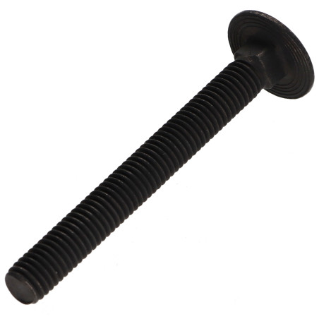 1 x Cabeza redonda cuello cuadrado Inoxidable A2 M8X70 Negro roscado parcial