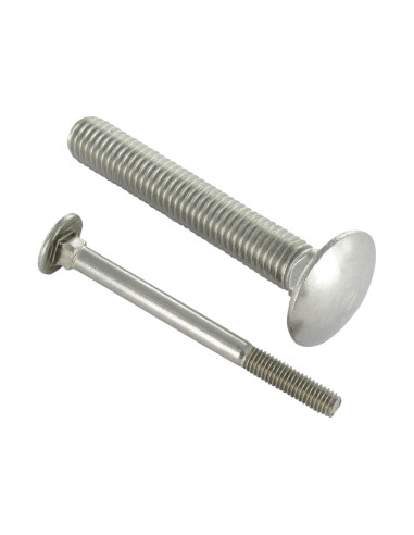 1 x Cabeza redonda cuello cuadrado Inoxidable...