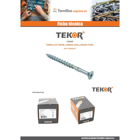 1 x Tornillo para marcos TEKOR cabeza fresada/testa svasat dentado TORX T40 8X300 roscado en 100 cut punta antihendidura