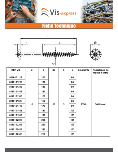 1 x Tornillo estructura cabeza disco Inoxidable...