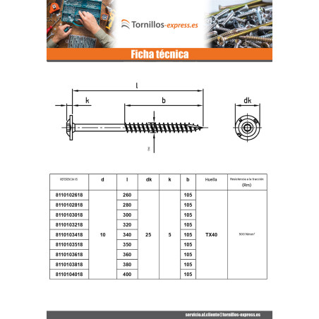 1 x Tornillo estructura cabeza disco Inoxidable A2 4X40 roscado en 24 TORX T20 diámetro de cabeza: 12