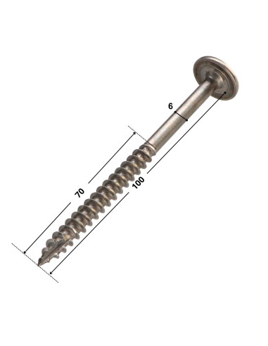 1 x Tornillo estructura cabeza disco Inoxidable...