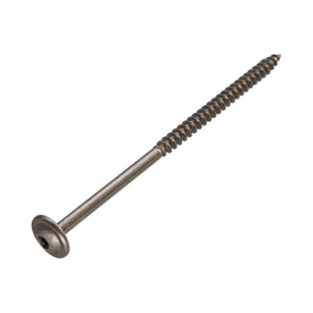 1 x Tornillo estructura cabeza disco Inoxidable A2 6X130 roscado en 70 TORX T25 diámetro de cabeza: 15