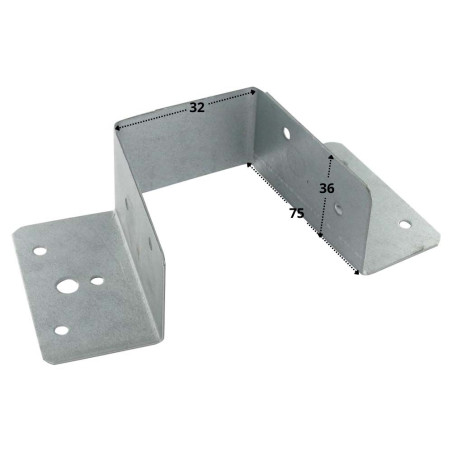 1 x Colgador de vigueta en forma de U soporte para viga 32X75 sendzimir