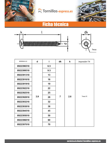 1 x Tornillo chapa cabeza cilíndrica abombada...