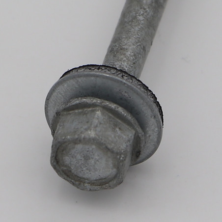 1 x Tornillo autoperforante cabeza hexagonal liso 6.3X125 fuerte resistencia a la corrosión Acero galvanizado en caliente