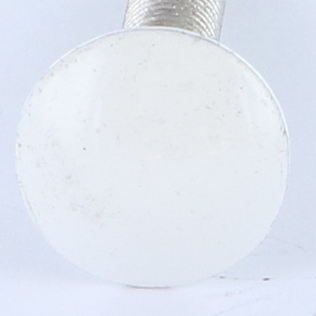1 x Cabeza redonda cuello cuadrado M6X50 roscado total Aluminio Acero cincado blanco lacado blanco RAL9016 blanco tráfico