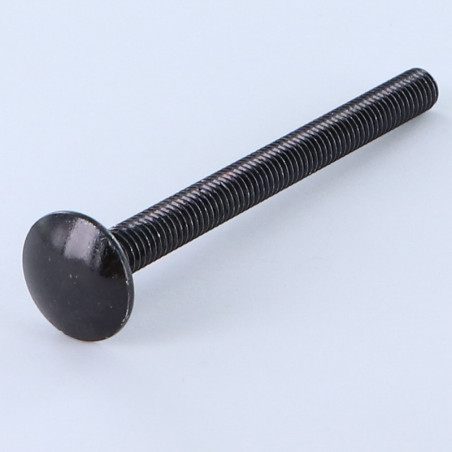 1 x Cabeza redonda cuello cuadrado M7X60 paso de 100 roscado total Acero cincado negro