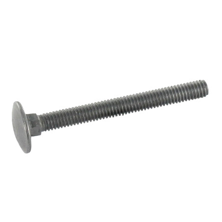 1 x Cabeza redonda cuello cuadrado M8X80 roscado total Acero bruto