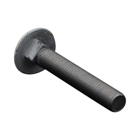 1 x Cabeza redonda cuello cuadrado M7X45 paso de 100 Aluminio roscado total RAL9010 blanco puro 30%B