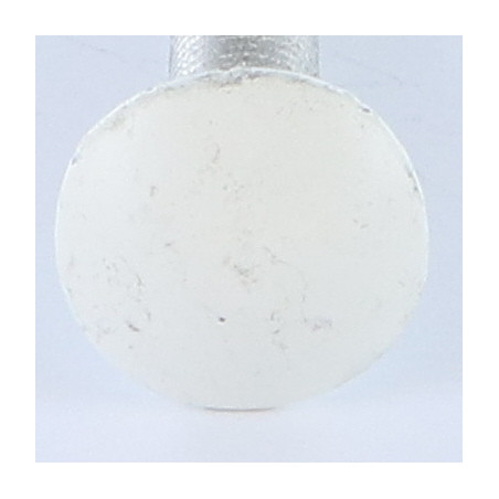 1 x Cabeza redonda cuello cuadrado M7X40 paso de 100 roscado total Aluminio RAL9016 blanco tráfico 80%B