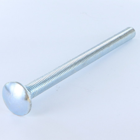 1 x Cabeza redonda cuello cuadrado M12X70 roscado total Acero cincado blanco