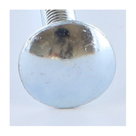 1 x Cabeza redonda cuello cuadrado M8X120 roscado total Acero cincado blanco