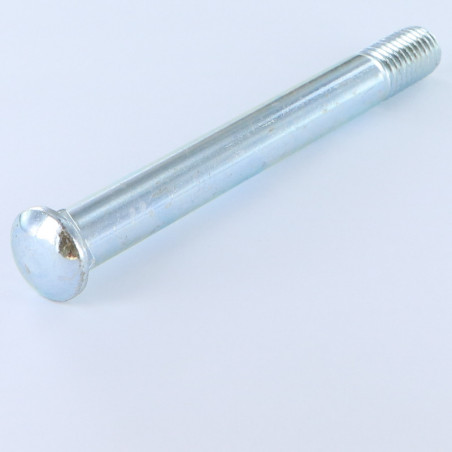 1 x Cabeza redonda cuello cuadrado M12X110 roscado total Acero cincado blanco