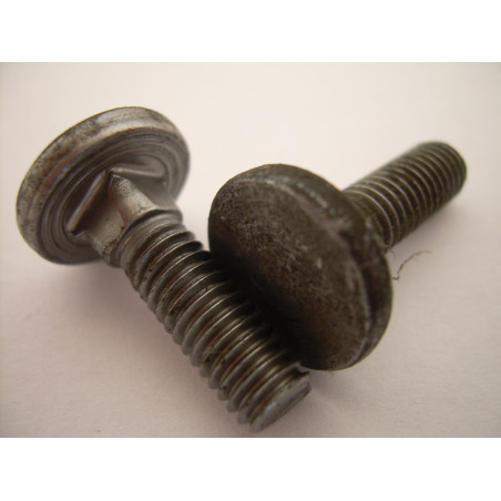1 x Tornillo metales plano reborde cuadrado M6X20 diámetro de cabeza: 14.5 roscado total Acero bruto
