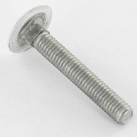 1 x Cabeza redonda cuello cuadrado M7X65 paso de 100 roscado total Aluminio RAL9016 blanco tráfico 30%