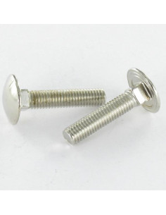 Cabeza redonda cuello cuadrado M5X25 roscado total Acero...