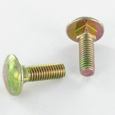 1 x Cabeza redonda cuello cuadrado M8X140 roscado total Bicromato