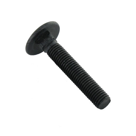 1 x Cabeza redonda cuello cuadrado M8X140 roscado total Acero cincado negro