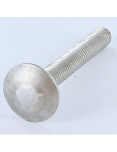 Cabeza redonda cuello cuadrado M6X35 roscado total Aluminio