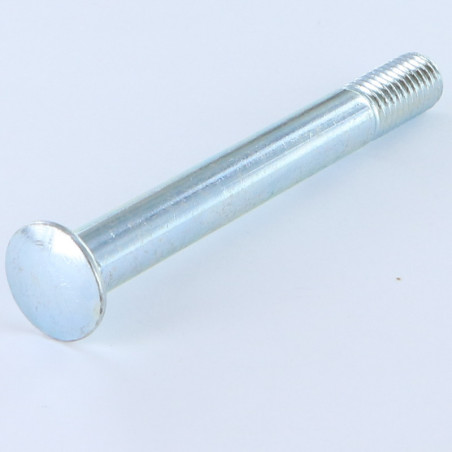 1 x Cabeza redonda cuello cuadrado M10X89 roscado en 21 cuadrado 10X10X2.5 Acero cincado blanco