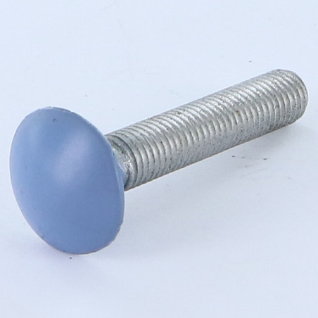 1 x Cabeza redonda cuello cuadrado M7X40 paso de 100 roscado total Aluminio RAL5014 30%B