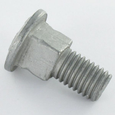 1 x Cabeza redonda cuello cuadrado M10X25 roscado en 14 grosor del cuadrado 10 Acero Geomet 500A sin óxido rojo