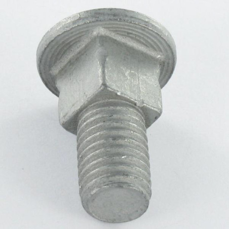 1 x Cabeza redonda cuello cuadrado M10X25 roscado en 14 grosor del cuadrado 10 Acero Geomet 500A sin óxido rojo