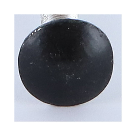 1 x Cabeza redonda cuello cuadrado M7X65 paso de 100 roscado total Aluminio RAL9005 negro intenso 30%