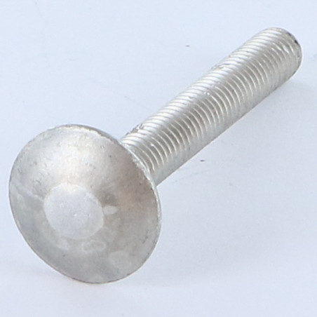 1 x Cabeza redonda cuello cuadrado M6X45 roscado total Aluminio