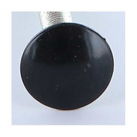 1 x Cabeza redonda cuello cuadrado M7X40 paso de 100 roscado total Aluminio RAL9005 negro intenso 30%B