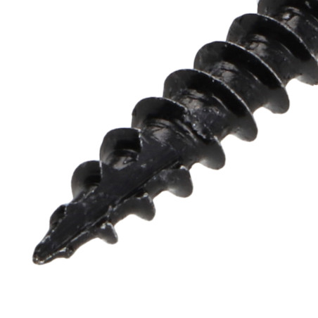 1 x Tornillos para madera TEKOR cabeza fresada/testa svasat dentado 4.5X30 TORX T25 Acero cincado negro roscado total cut