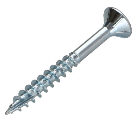1 x Tornillos para madera TEKOR cabeza fresada/testa svasat dentado 4X50 roscado en 30 TORX T20 Acero cincado blanco cut