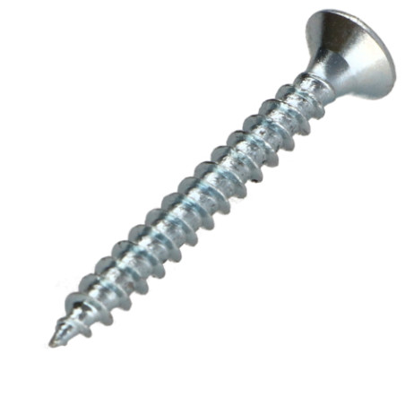 1 x Tornillo madera aglomerado cabeza fresada/testa svasat Pozi PZ4 4X50 roscado total Acero cincado blanco 240 Horas