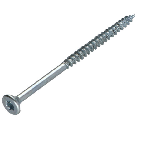 1 x Tornillos para madera TEKOR cabeza fresada/testa svasat dentado 5X70 roscado en 42 TORX T25 Acero cincado blanco cut