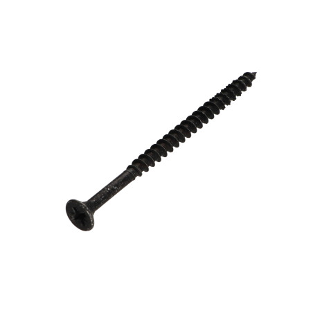 1 x Tornillo madera aglomerado cabeza fresada/testa svasat Pozi PZ4 5X80 roscado parcial Acero cincado negro