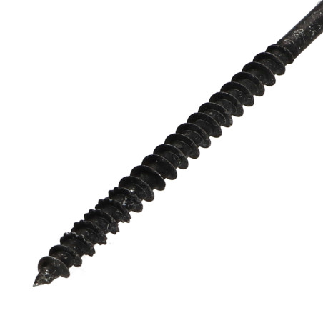 1 x Tornillo madera aglomerado cabeza fresada/testa svasat Pozi PZ4 5X80 roscado parcial Acero cincado negro