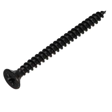 1 x Tornillo madera aglomerado cabeza fresada/testa svasat Pozi PZ4 5X60 roscado total Acero cincado negro