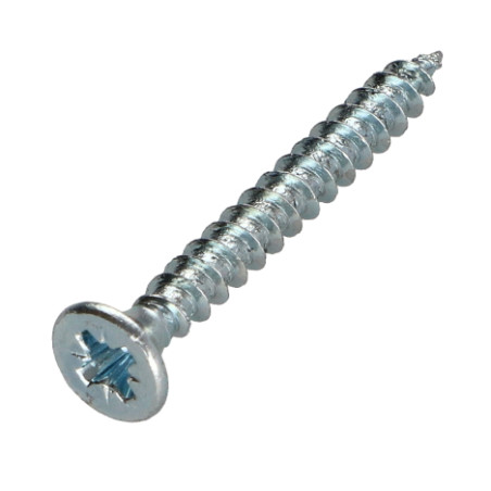 1 x Tornillo madera aglomerado cabeza fresada/testa svasat Pozi PZ4 3.5X30 roscado total Acero cincado blanco