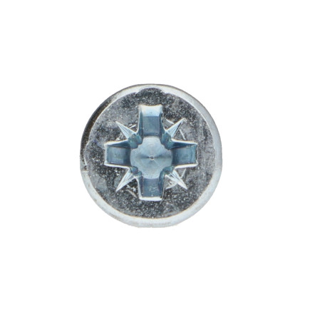 1 x Tornillo madera aglomerado cabeza fresada/testa svasat Pozi PZ3 3X10 roscado total Acero cincado blanco microtornillo