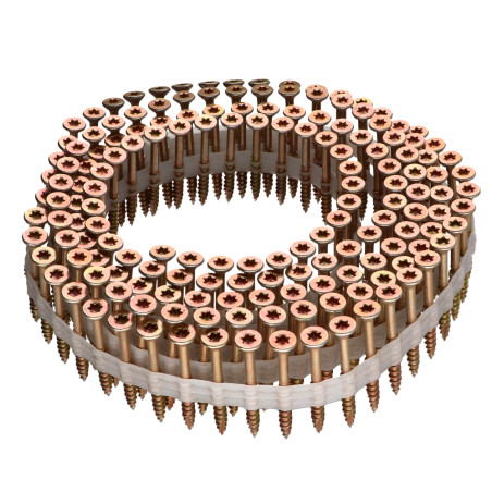 160 x Vendidas en rollo de 160 Tornillos para madera TEKOR cabeza fresada/testa svasat dentado 4X40 roscado en 22 TORX T20