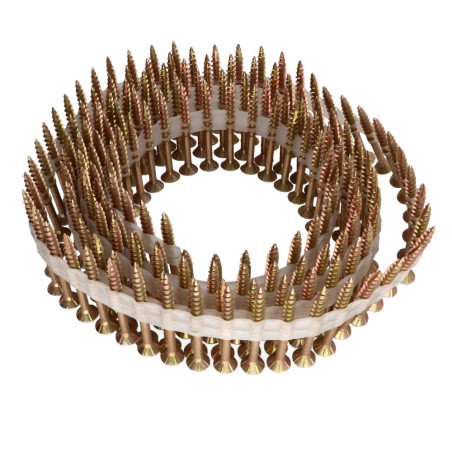 160 x Vendidas en rollo de 160 Tornillos para madera TEKOR cabeza fresada/testa svasat dentado 4X40 roscado en 22 TORX T20